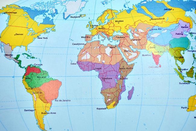 World map. (Photo: City of Heidelberg) World map. (Photo: City of Heidelberg)